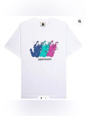 NWT Real Bad Man Smokin' Ghost T-Shirt 'White' Unisex